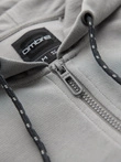 Men's softly structured hooded sweatshirt - grey V4 OM-SSZP-0191