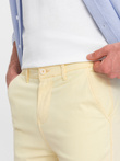 Pantaloni pantaloni scurți chinos pentru bărbați cu întoarcere contrastantă - galben V7 W421