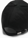 Men's baseball cap with visor and decorative embroidery - black V1 OM-ACCS-0102