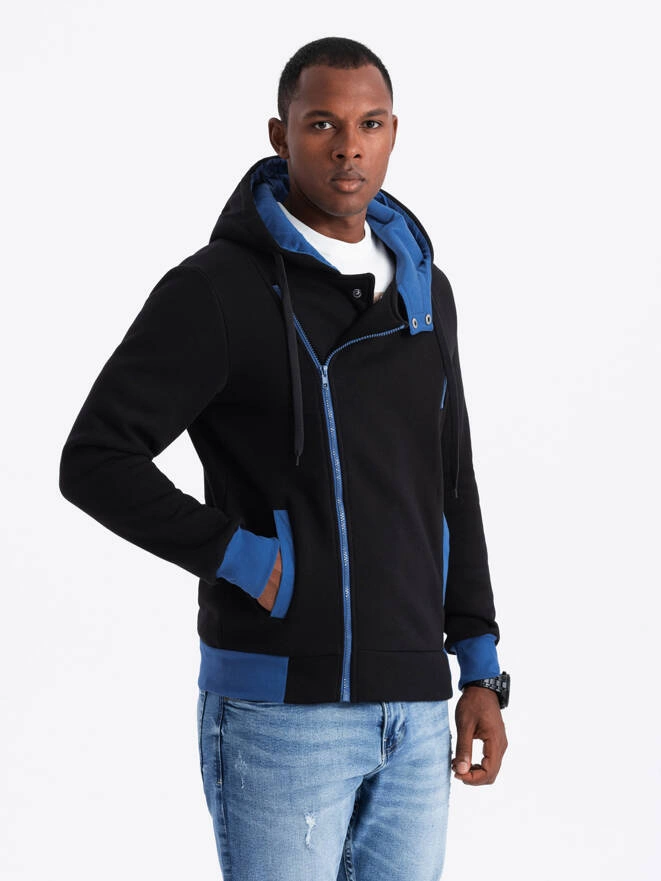 Men's zip-up hoodie - black B297