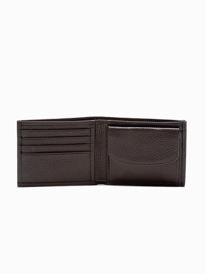 Men's leather wallet - brown A609