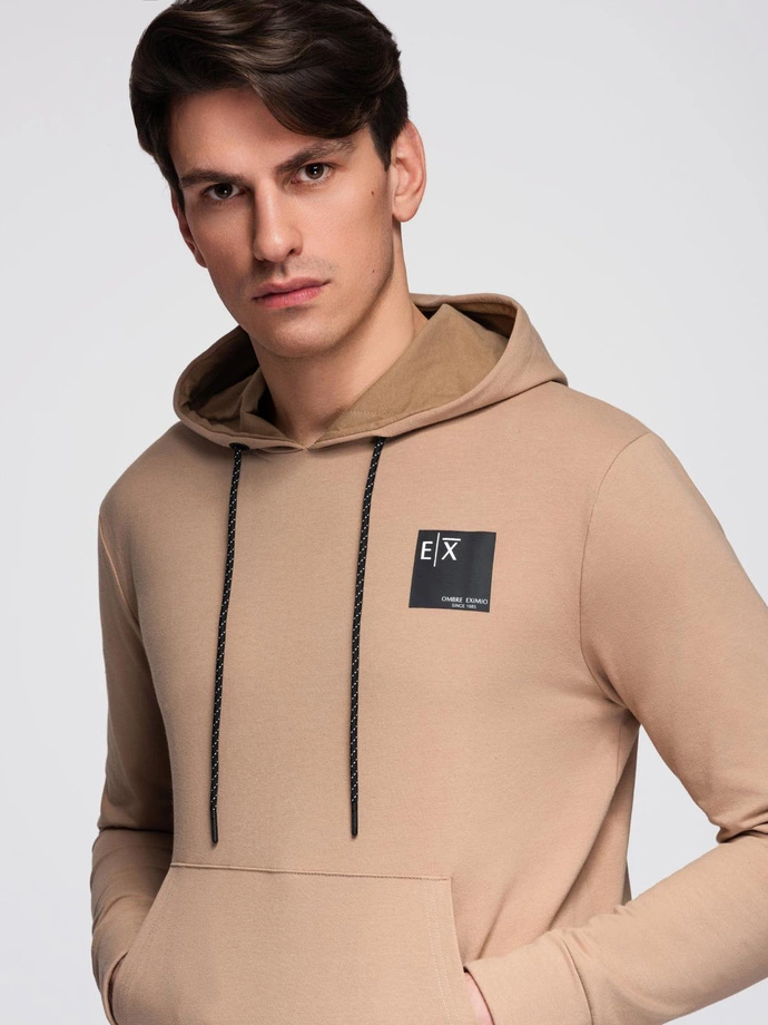 Men's sweatshirt set hoodie + sweatpants - brown V3 Z107