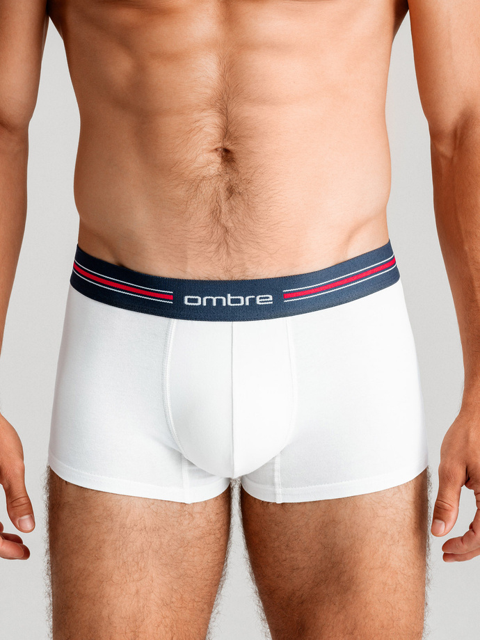 Classic fit men's boxer shorts with striped elastic band - 3 pack mix OM-UNBO-0109