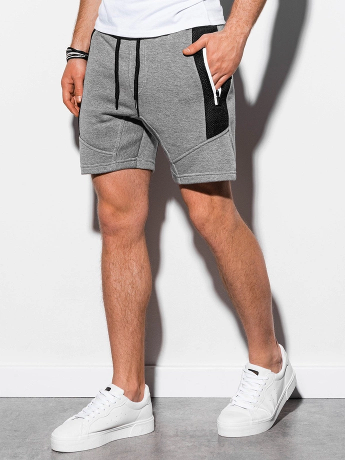 Men's sweatshorts - grey melange W240