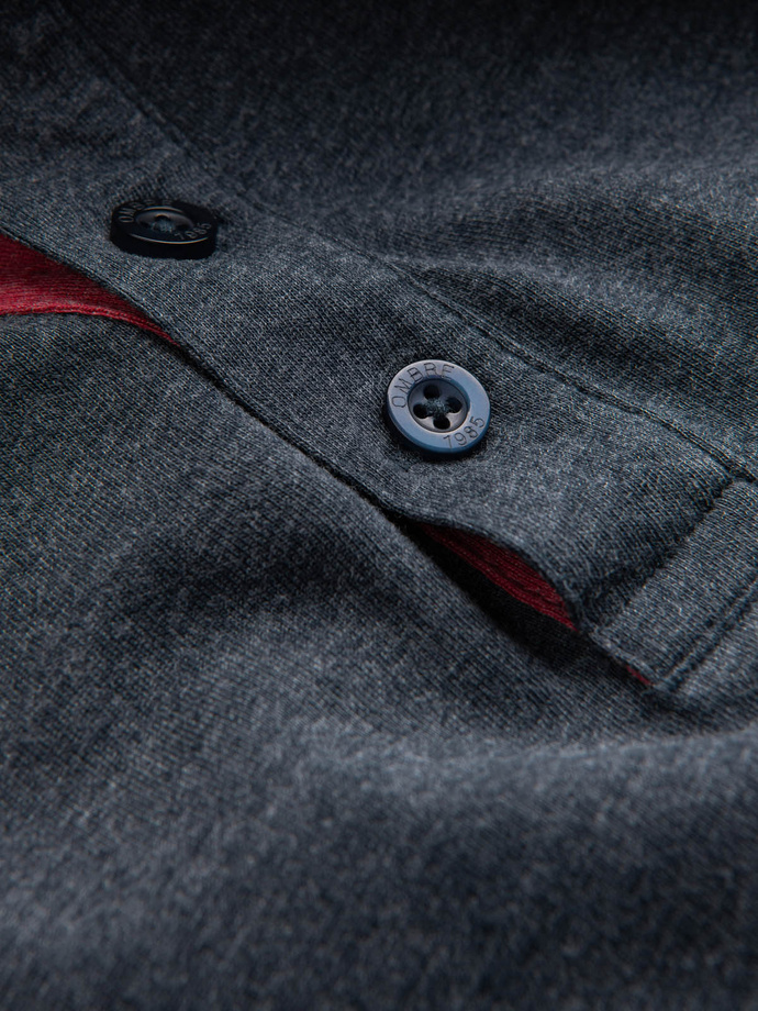 Pánske tričko s okrúhlym výstrihom - tmavomodré V5 OM-TSCT-0155