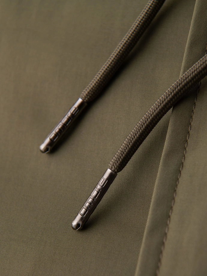 Classic men's long parka jacket - olive V3 OM-JAPJ-0313