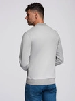 Pánská pletená bunda bomber - šedá V4 OM-SSZP-0238