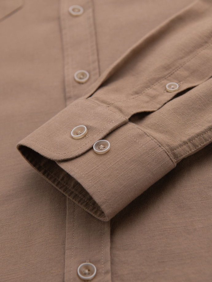 Blazer bărbătesc cu croială REGULAR cu in - crem V1 OM-BLZB-0128