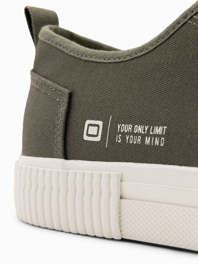 Classic men's BASIC low sneakers - olive V3 OM-FOTL-0145