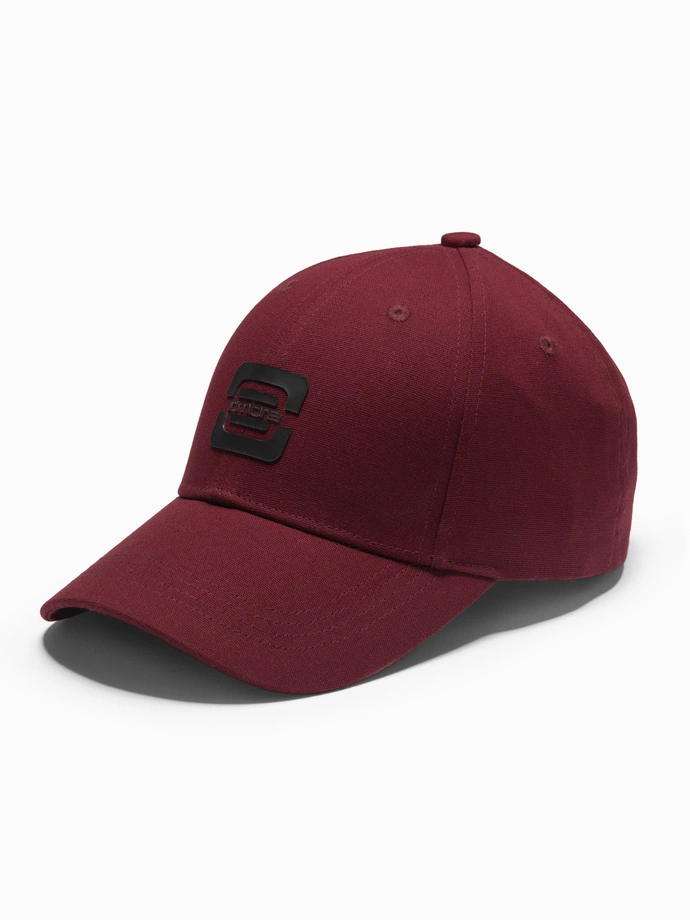 Men's baseball cap with logo - maroon V3 OM-ACCS-0100