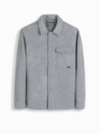 Men's lightweight fleece jacket with viscose - gray V2 OM-JANP-0199