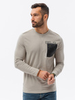 Men's printed longsleeve - grey L130
