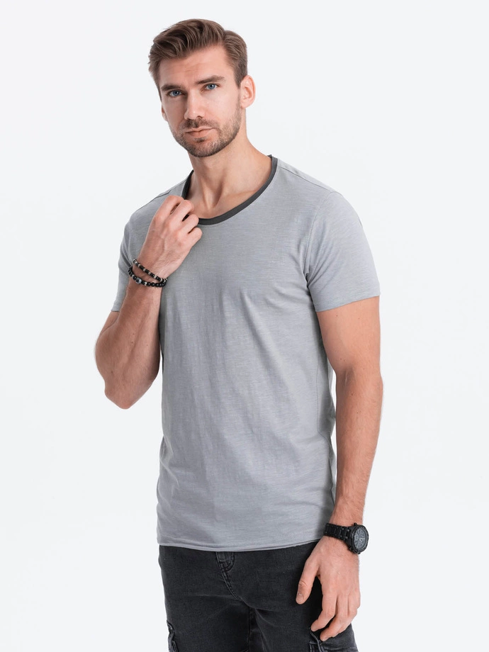 Tricou simplu barbati - gri S1385