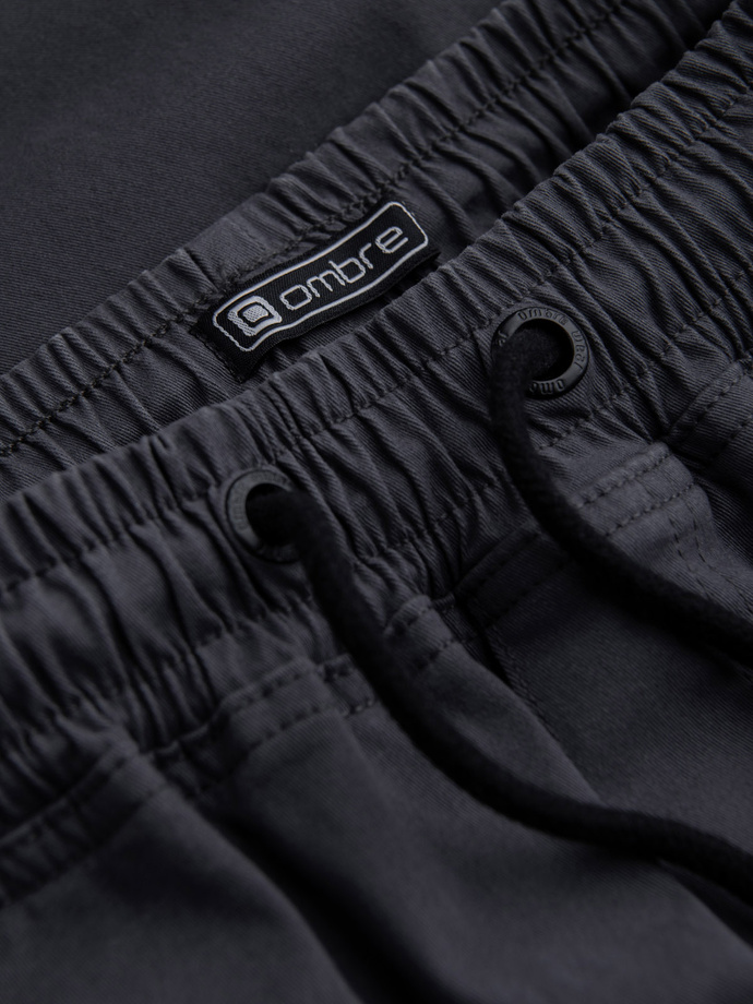 Men's JOGGER pants with zippered cargo pockets - graphite V3 OM-PAJO-0125