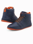 Men's insulated sneakers ankle boots - navy blue V3 OM-FOSH-0123