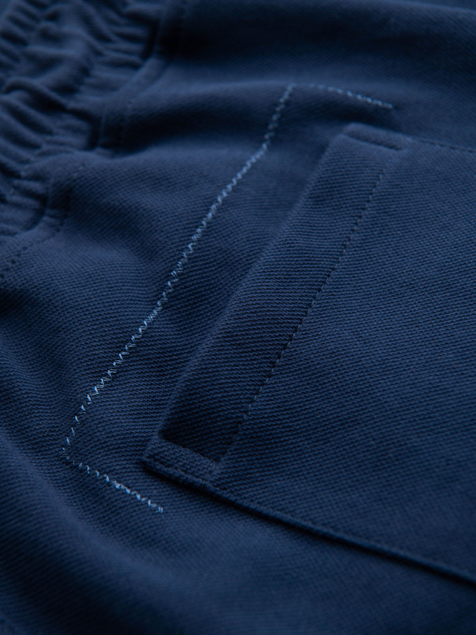 CARROT men's structured knit sweatpants - dark blue V5 OM-PASK-0143