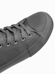 Adidași bărbătești cu vârf decorativ - gri V2 OM-FOTH-0157