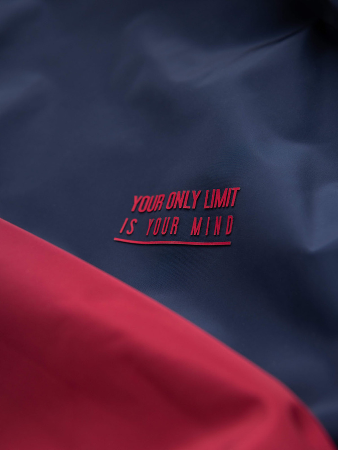 Pánska športová bunda s reflexnými prvkami - tmavomodrá a červená V3 OM-JANP-0105