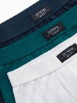 BASIC men's single color matching boxer shorts with elastane - 3 pack mix OM-UNBB-0106