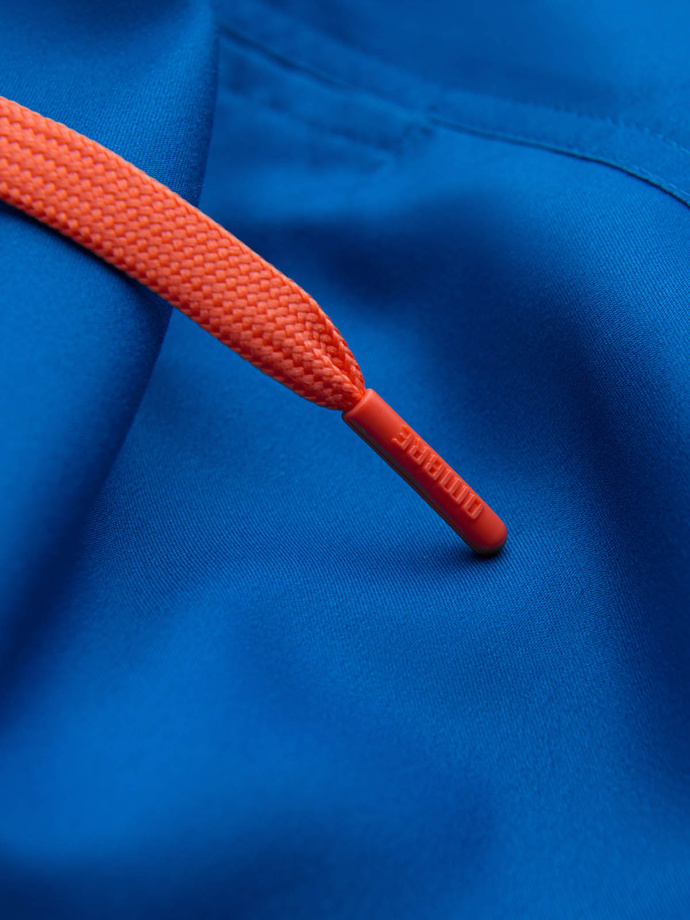 Pantaloni scurți de înot bărbătești cu nervuri în două tonuri - albastru închis V5 OM-SRBS-0141