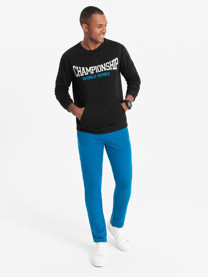 Pantaloni de trening barbati - albastru P866