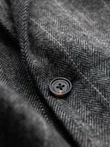 Elegant men's plaid blazer with wool blend - grey V1 OM-BLZB-0137
