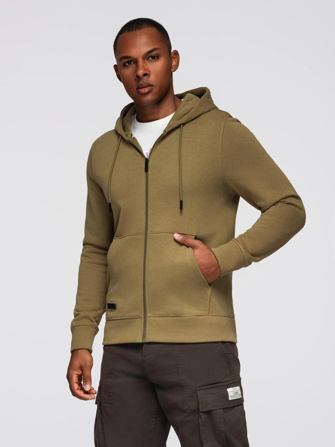 BASIC men's cotton stretch sweatshirt - olive V2 OM-SSBZ-0160