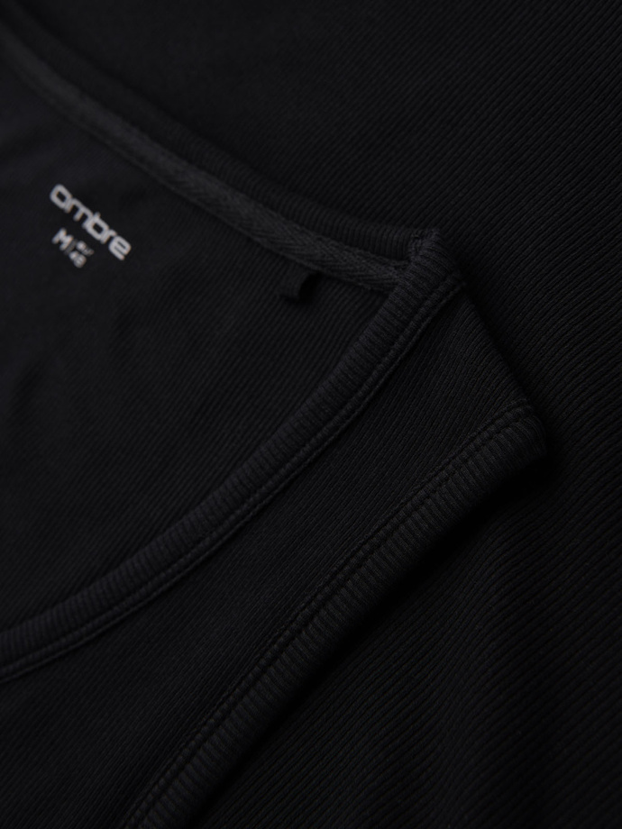 Tricou bărbătesc din bumbac cu imprimeu gradient - negru V2 OM-TSTT-22SS-001