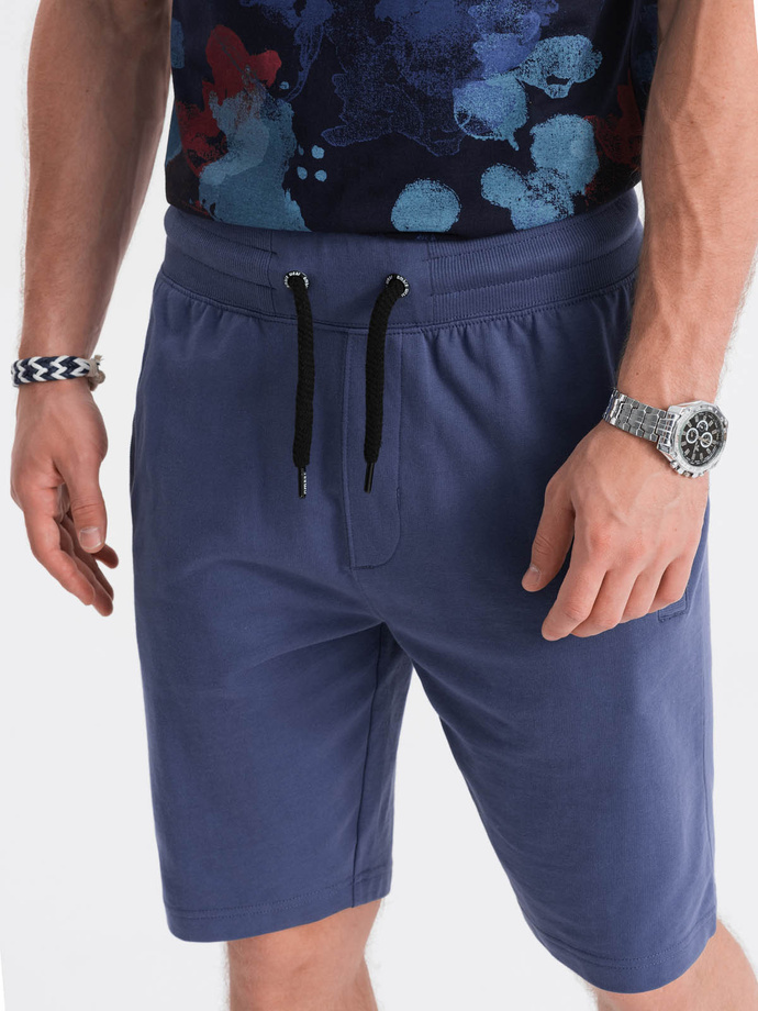 Men's knit shorts - dark blue V4 W291 