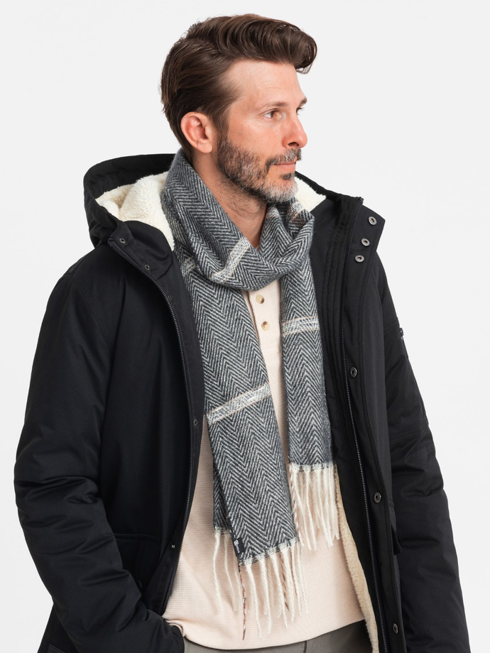 Pánská šála - bronzová/béžová A408