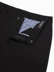 Pánske chino nohavice s elastickým pásom SLIM FIT - čierne V3 OM-PACP-0158