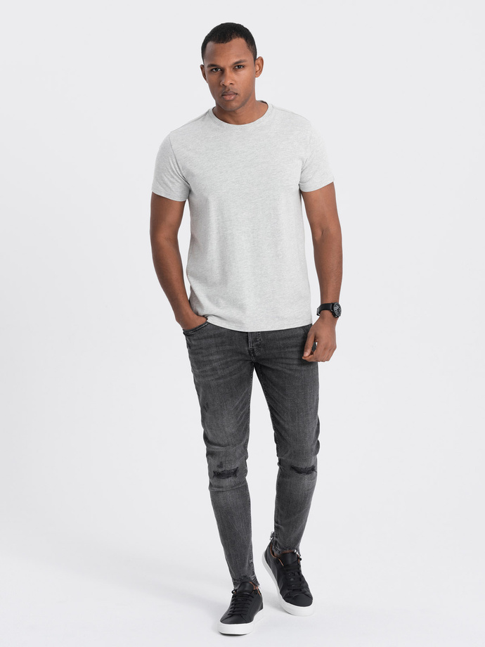 Classic BASIC men's cotton T-shirt - grey V3 OM-TSBS-0146
