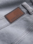 Men's denim pants without rubbing SLIM FIT - gray V1 OM-PADP-0148