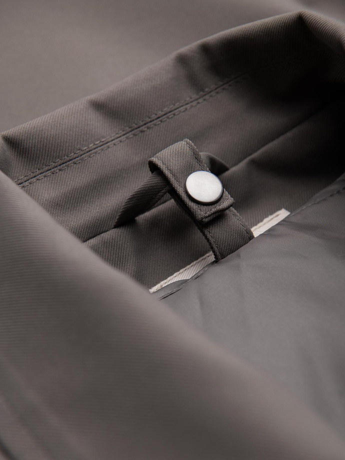 Palton minimalist pentru bărbați cu vestă detașabilă - cenușă V6 OM-COLC-0139