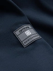 Men's unbuttoned cotton sweatshirt bomber - navy blue V4 OM-SSZP-0215
