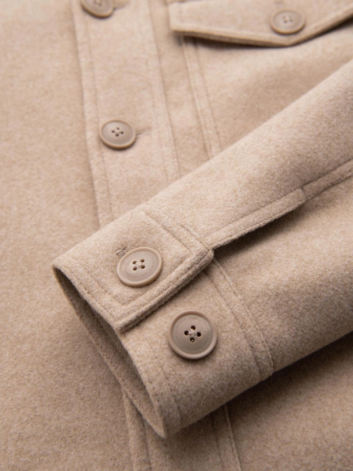 Men's shirt jacket - beige V1 OM-JANP-0291