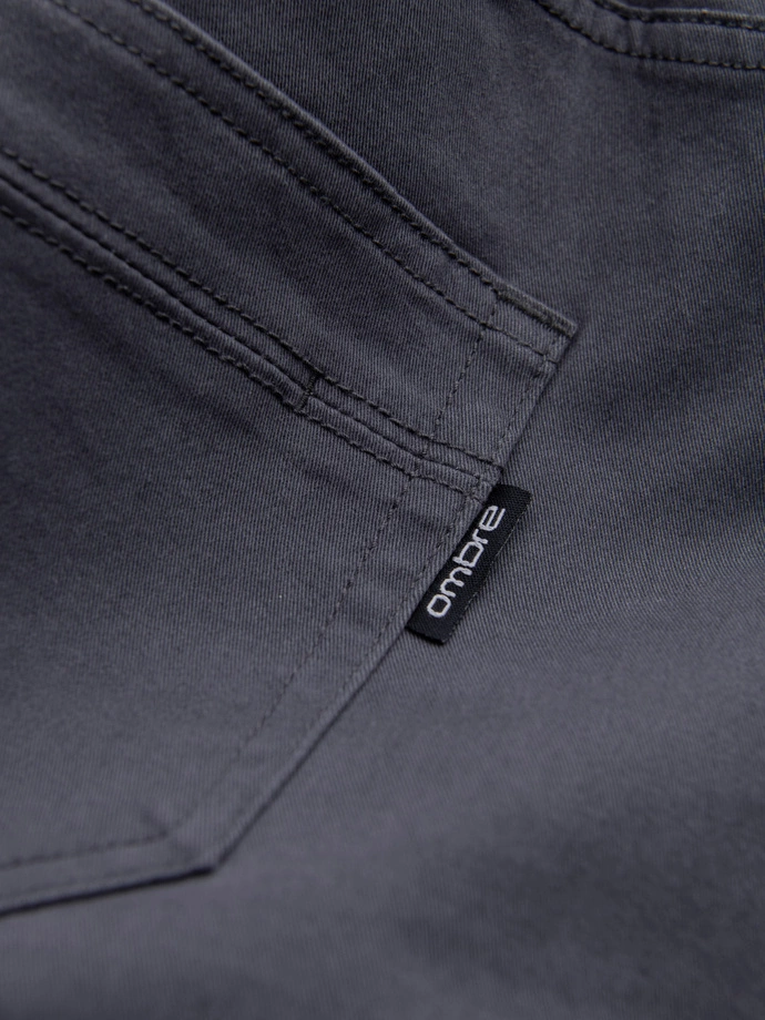 Men's JOGGERS pants with zippered cargo pockets - graphite V3 OM-PAJO-0123