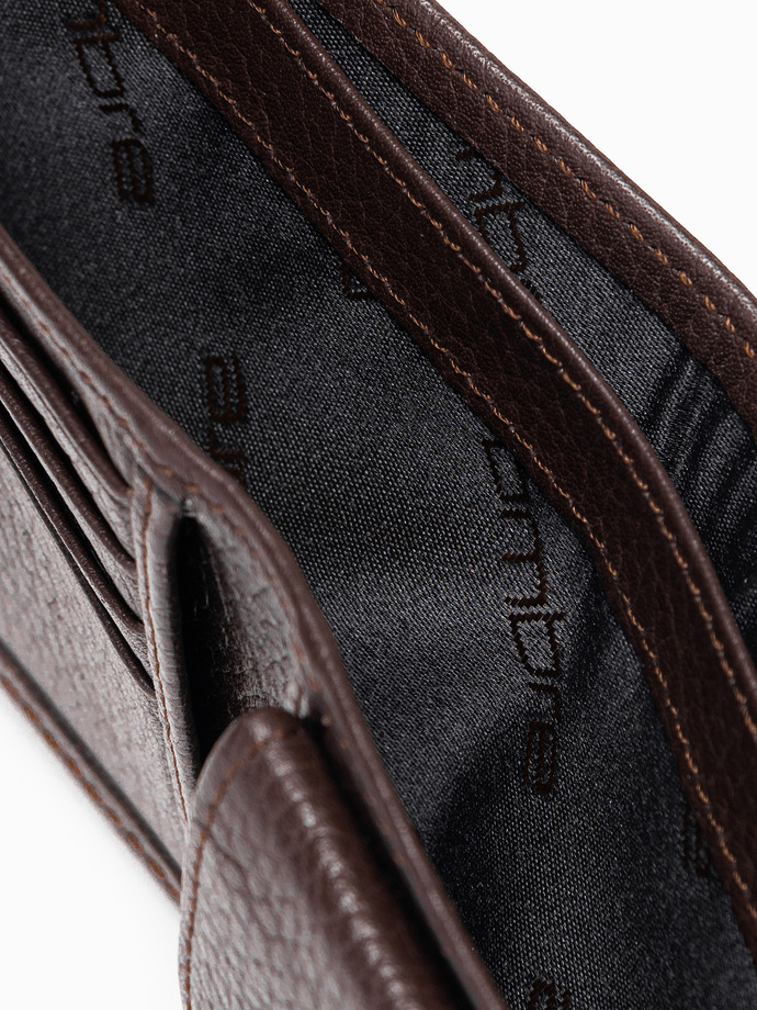 Men's leather wallet - brown A609