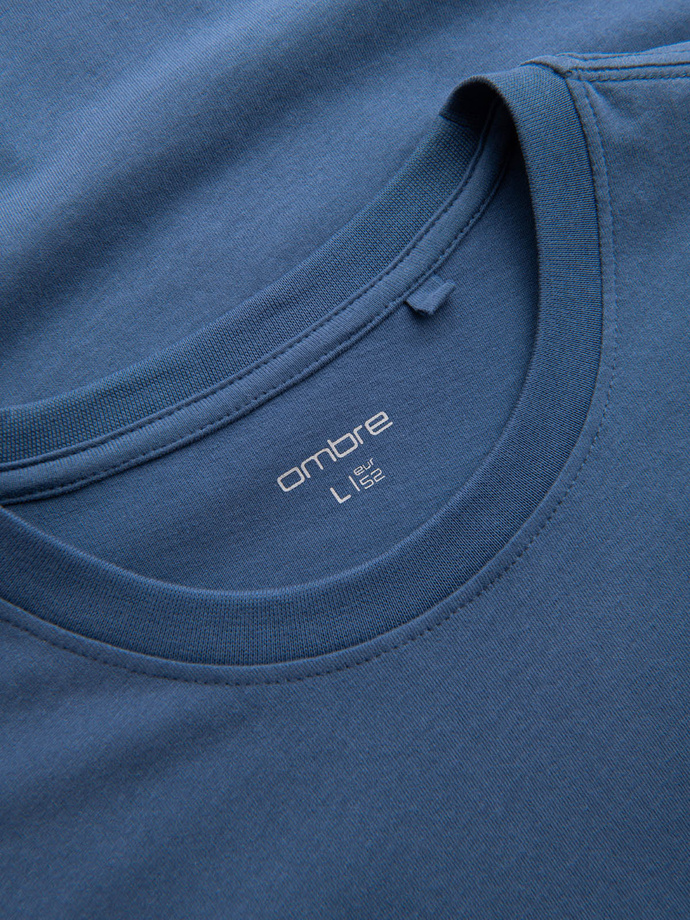 Ombre Streetstyle bărbați bumbac buzunar imprimare T-shirt - indigo V9 OM-TSCT-0108