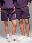 Unisex teplákové šortky so šnúrkou v páse - fialové V13 OU-SRBC-0101