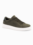 Men's classic soft suede sneaker shoes - dark olive V3 OM-FOCS-0163
