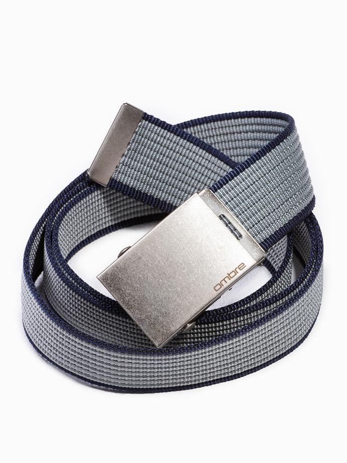 Men's two-tone parchment belt - gray A364 