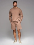 Klasická unisex mikina s kulatým výstřihem - hnědá V16 OU-SNBC-0104