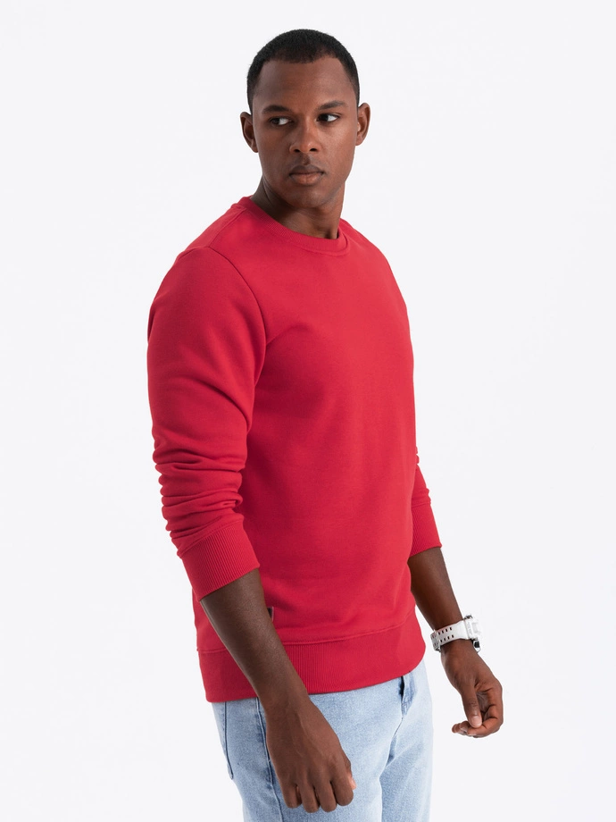 Men's plain sweatshirt - red B978