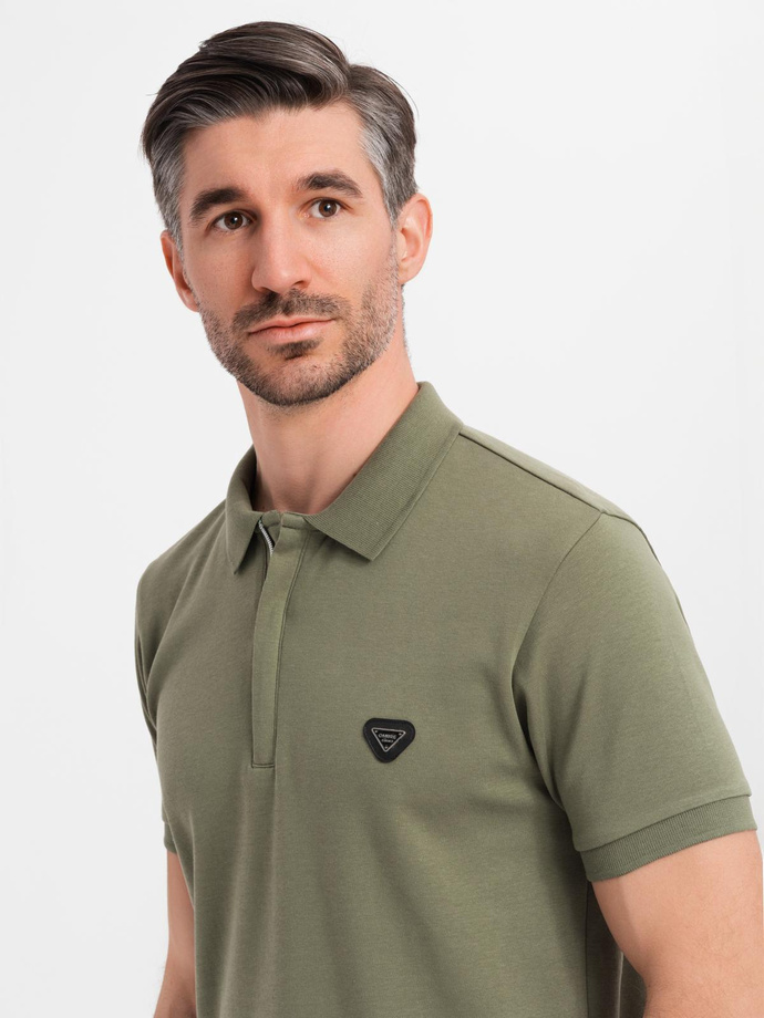 Tricou polo din tricot Pique - ecrue V7 S1746