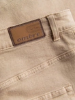 Men's denim pants without rubbing SLIM FIT - beige V8 OM-PADP-0148