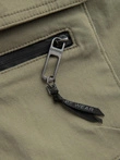 Pánske nohavice JOGGER s cargo vreckami na zips - khaki V1 OM-PAJO-0125