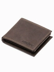 Men's leather wallet - brown A092