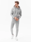 Men's set hoodie + pants - grey melange Z49