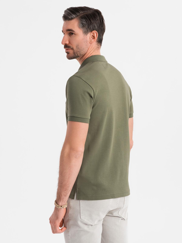 Tricou polo din tricot Pique - ecrue V7 S1746
